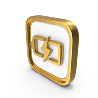 Battery Charging Square Coin PNG & PSD Images