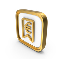 Bookmark Euro Price Square Coin PNG & PSD Images