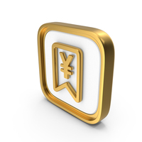 Bookmark Yen Price Square Coin PNG & PSD Images