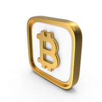 Bitcoin Square Coin PNG & PSD Images