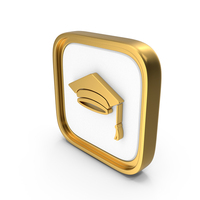 Cap Education Square Coin PNG & PSD Images