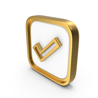 Check Mark Outline Square Coin PNG & PSD Images