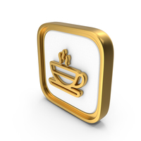 Coffee Cup Square Coin PNG & PSD Images