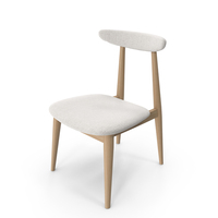 mid century minimal wood dining chair A PNG & PSD Images