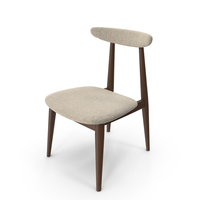 Mid Century Minimal Wood Dining Chair PNG & PSD Images
