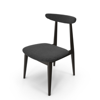 mid century minimal wood dining chair C PNG & PSD Images