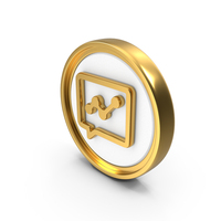 Analytics Chat Bubble Circular Coin PNG & PSD Images