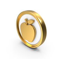 Apple Fruit Circular Coin PNG & PSD Images