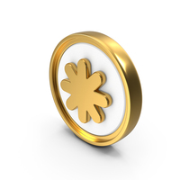 Asterisk Circular Coin PNG & PSD Images