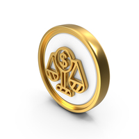 Balance Dollar Circular Coin PNG & PSD Images