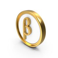 Beta Greek Circular Coin PNG & PSD Images