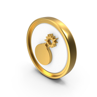 Bomb Circular Coin PNG & PSD Images