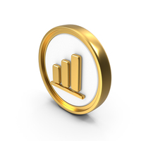 Business Statistics Bars Circular Coin PNG & PSD Images