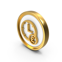 Business Time Pound Circular Coin PNG & PSD Images