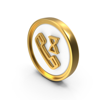 Call Waiting Circular Coin PNG & PSD Images
