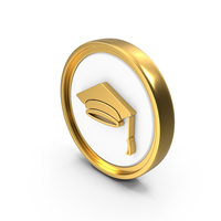 Cap Education Circular Coin PNG & PSD Images