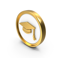 Cap Graduation Circular Coin PNG & PSD Images
