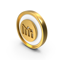 Decline Chart Circular Coin PNG & PSD Images