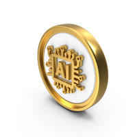 Artificial Intelligence Circular Coin PNG & PSD Images
