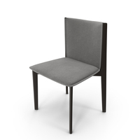 Modern Grey Dining Chair with Wood Legs PNG & PSD Images