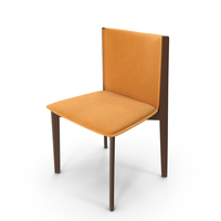 Modern Yellow Dining Chair with Wood Legs PNG & PSD Images