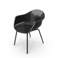 modern black plastic armchair with metal legs PNG & PSD Images