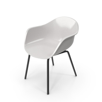 modern white plastic armchair with metal legs PNG & PSD Images
