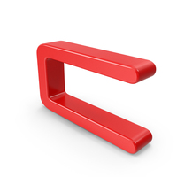 Korean Letter D (T) Red PNG & PSD Images