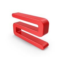 Korean letter R (L) red PNG & PSD Images
