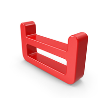 Korean Letter B (P) Red PNG & PSD Images
