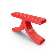 Korean letter J red PNG & PSD Images