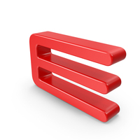 Korean letter T red PNG & PSD Images