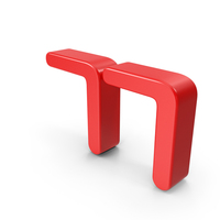 Korean Letter KK Red PNG & PSD Images