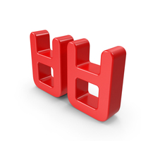 Korean Letter PP Red PNG & PSD Images
