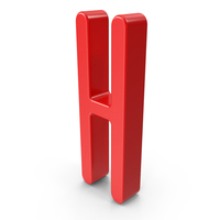 Korean Letter AE Red PNG & PSD Images