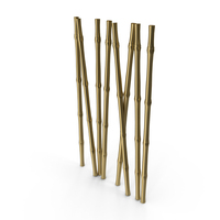 Gold Bamboo Partition PNG & PSD Images