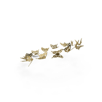 Gold Butterfly Decor Ring PNG & PSD Images