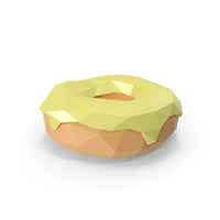 Low Poly Donut PNG & PSD Images