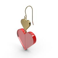 Gold Heart Earring PNG & PSD Images