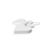 Monochrome Hearts Earrings PNG & PSD Images