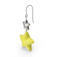 Silver Star Earring PNG & PSD Images