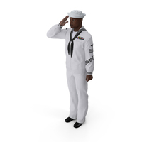 Black Man US Navy Sailor Salutes PNG & PSD Images