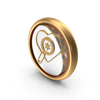 Asterisk Heart Health Magnify Medical Icon PNG & PSD Images