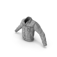 Jeans Jacket For Men Buttoned-Up Grey PNG & PSD Images