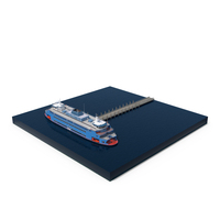 River Passenger Ferry With Boat Pier PNG & PSD Images