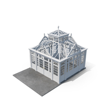 White Victorian Style Conservatory PNG & PSD Images
