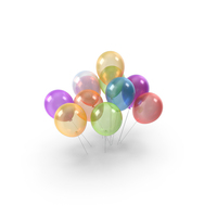 Colorful Flying Balloons PNG & PSD Images