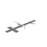 Suspended Monorail and Intersection with Multiple Cars PNG & PSD Images