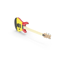 Belgium Flag Electric Guitar PNG & PSD Images