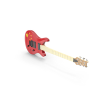 China Flag Electric Guitar PNG & PSD Images